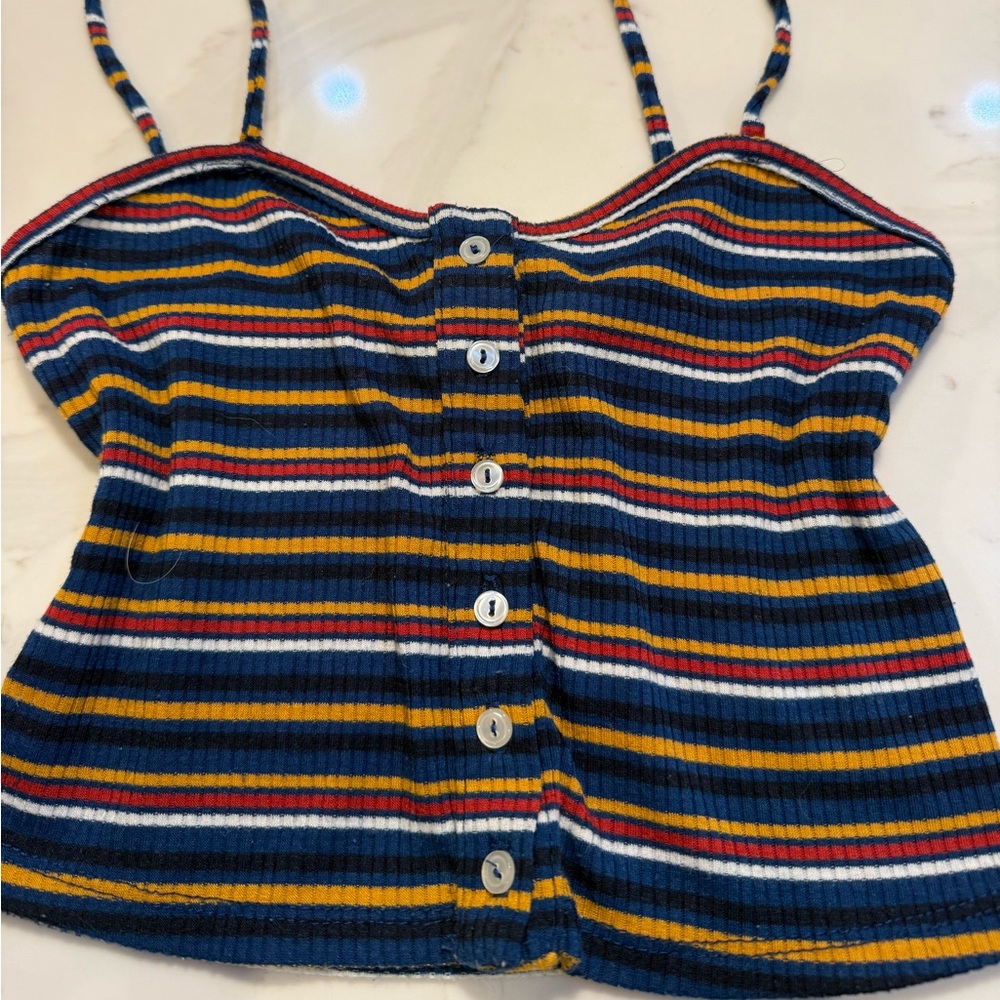 Striped Button-Up Top